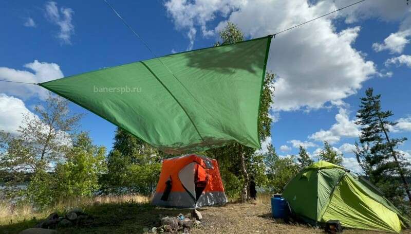 Тент защитный укрывной, 4x6м